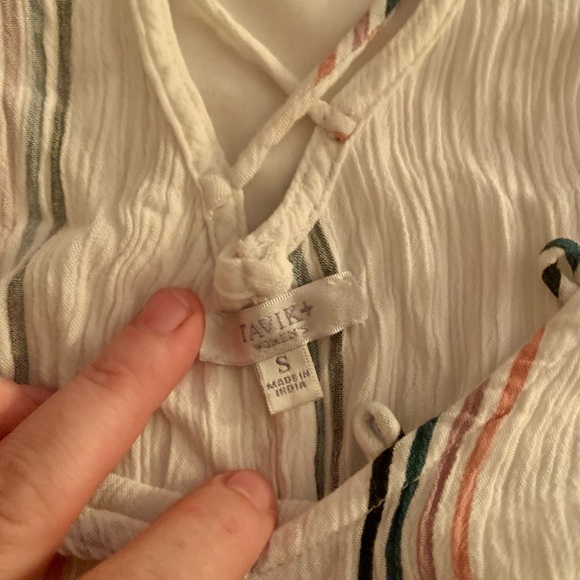 Striped V-Neck Romper - Picture 2 of 2